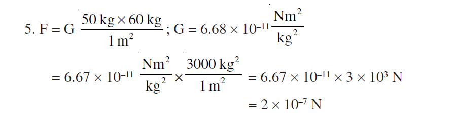 Gravitation numerical problem worksheet in hindi - solved